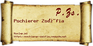 Pschierer Zsófia névjegykártya