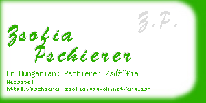 zsofia pschierer business card